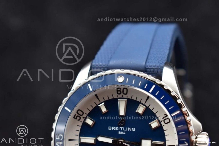 Contemporary Automatic A Blue Edition Best 1168 Dial SS Rubber SuperOcean Blue BLSF on 42 1:1 Strap 0428